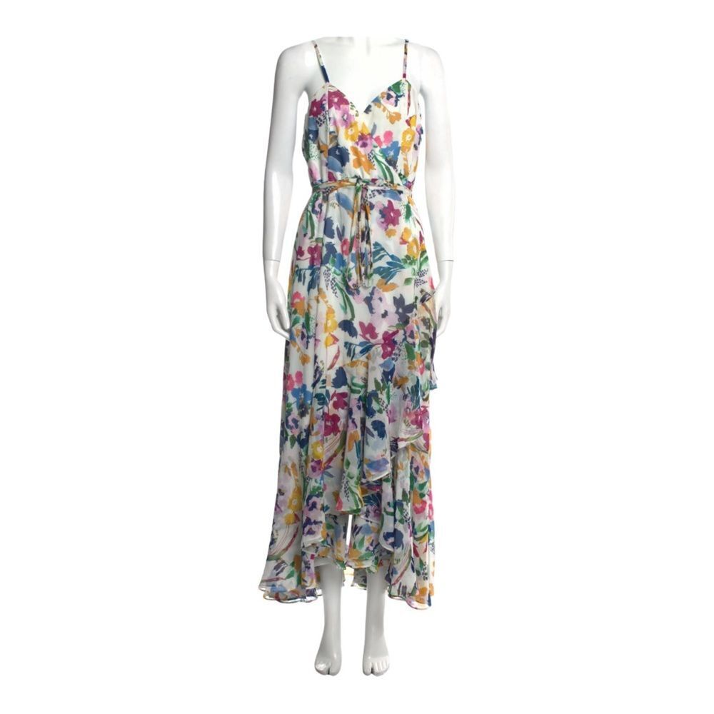 FAME & PARTNERS Women’s Wrap Floral Print Long DressSize: L | US 10